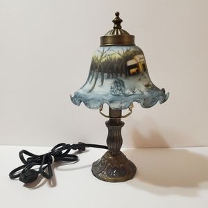 Currier and Ives American Winter Scene desk lamp Country